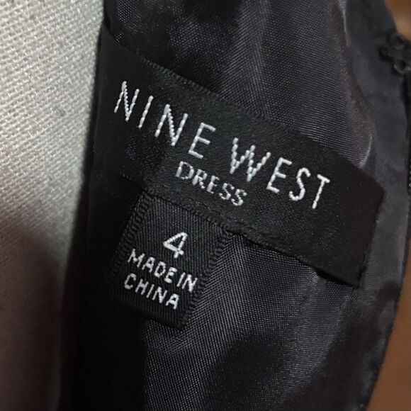 Nine West Purple Green Floral Dress Women’s Size 4 Party Wedding Holiday NYE - Picture 7 of 11